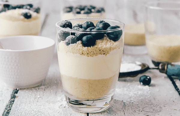 RECIPE: LEMON & BLUEBERRY CHEESECAKE IN A GLASS