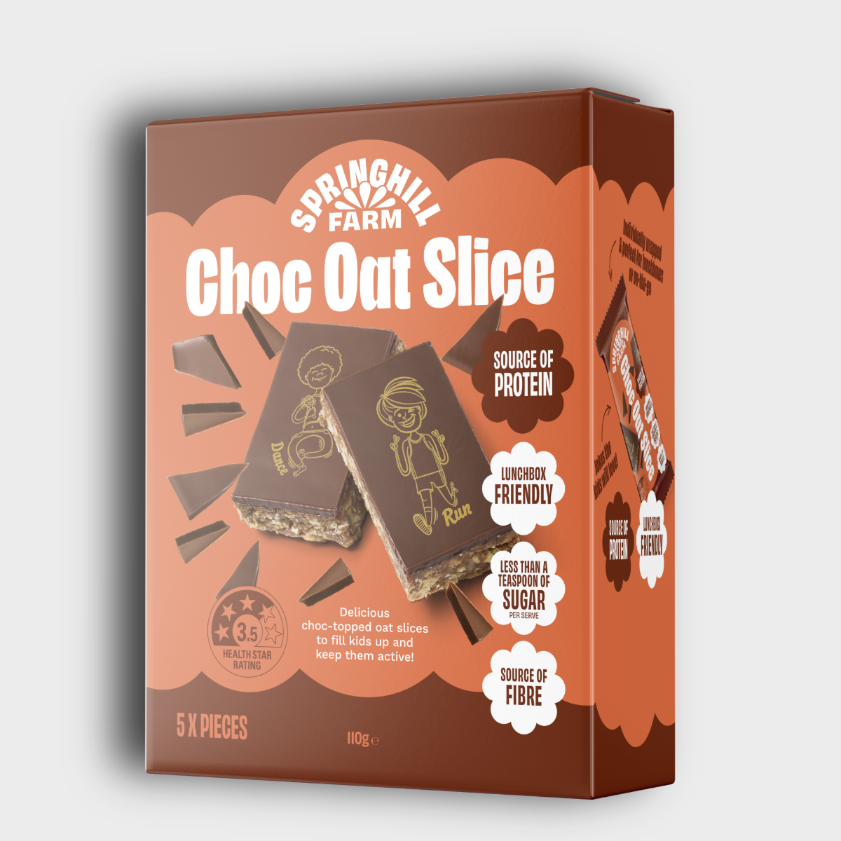 Choc Oat Lunchbox Slice Bar (5 Pack)