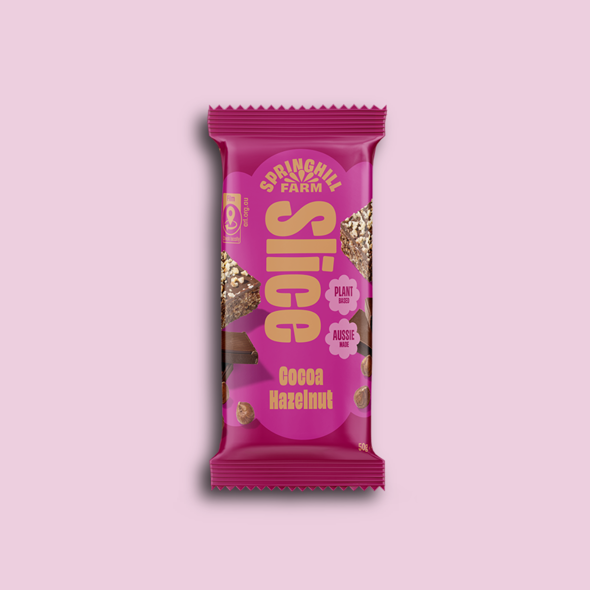 Cocoa and Hazelnut Slice (50g)