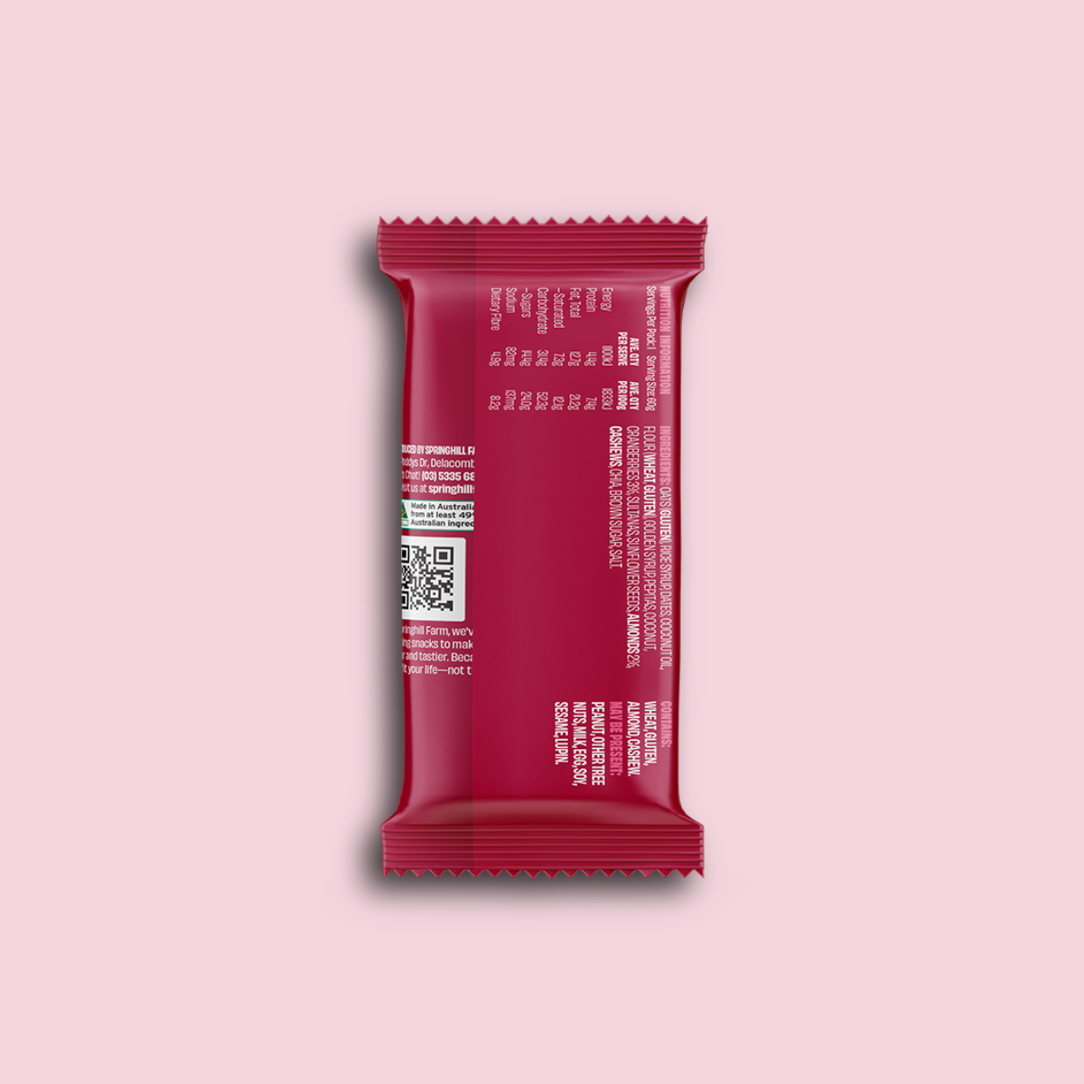 Cranberry and Almond Slice (60g)