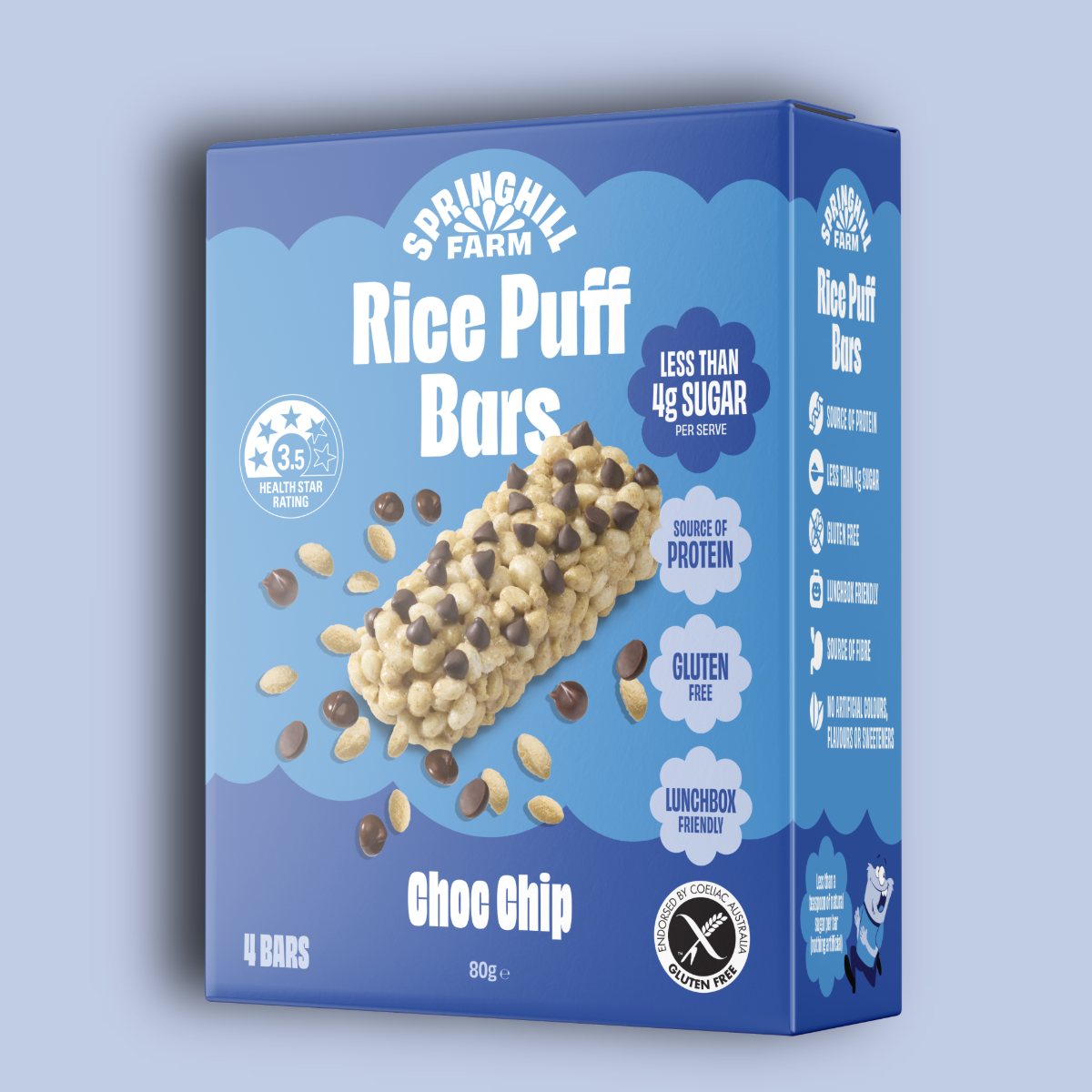 Rice Puff Lunchbox Snack Bar Choc Chip (4 Pack)
