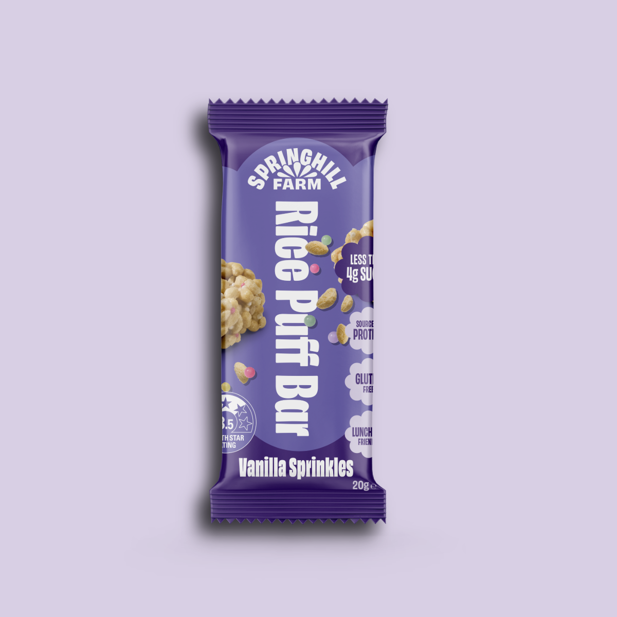 Rice Puff Lunchbox Snack Bar Vanilla (20g)