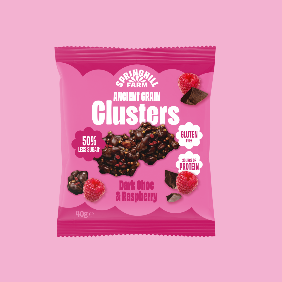 Ancient Grain Cluster - Dark Choc & Raspberry (40g)