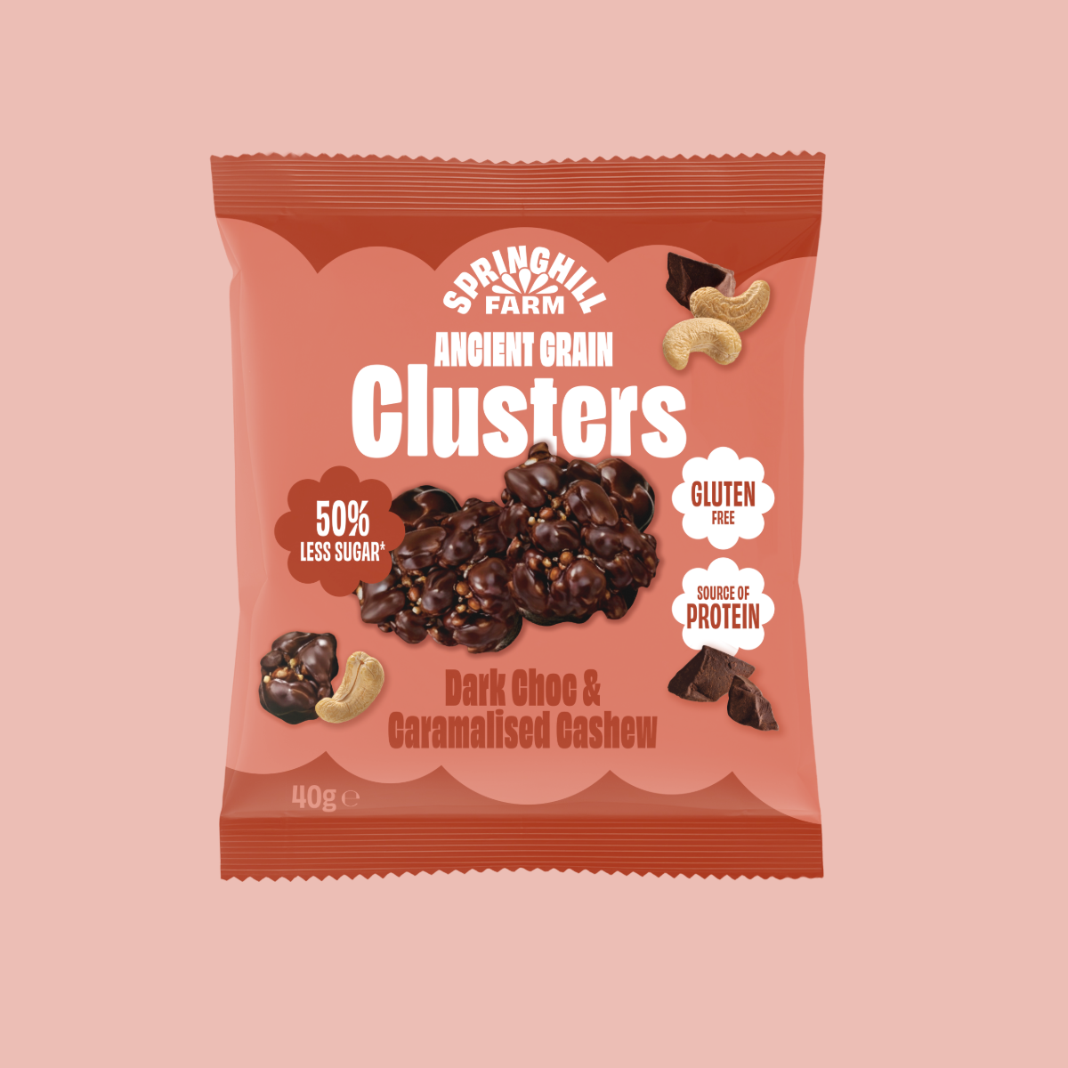 Ancient Grain Cluster - Dark Choc & Caramelised Cashew (40g)