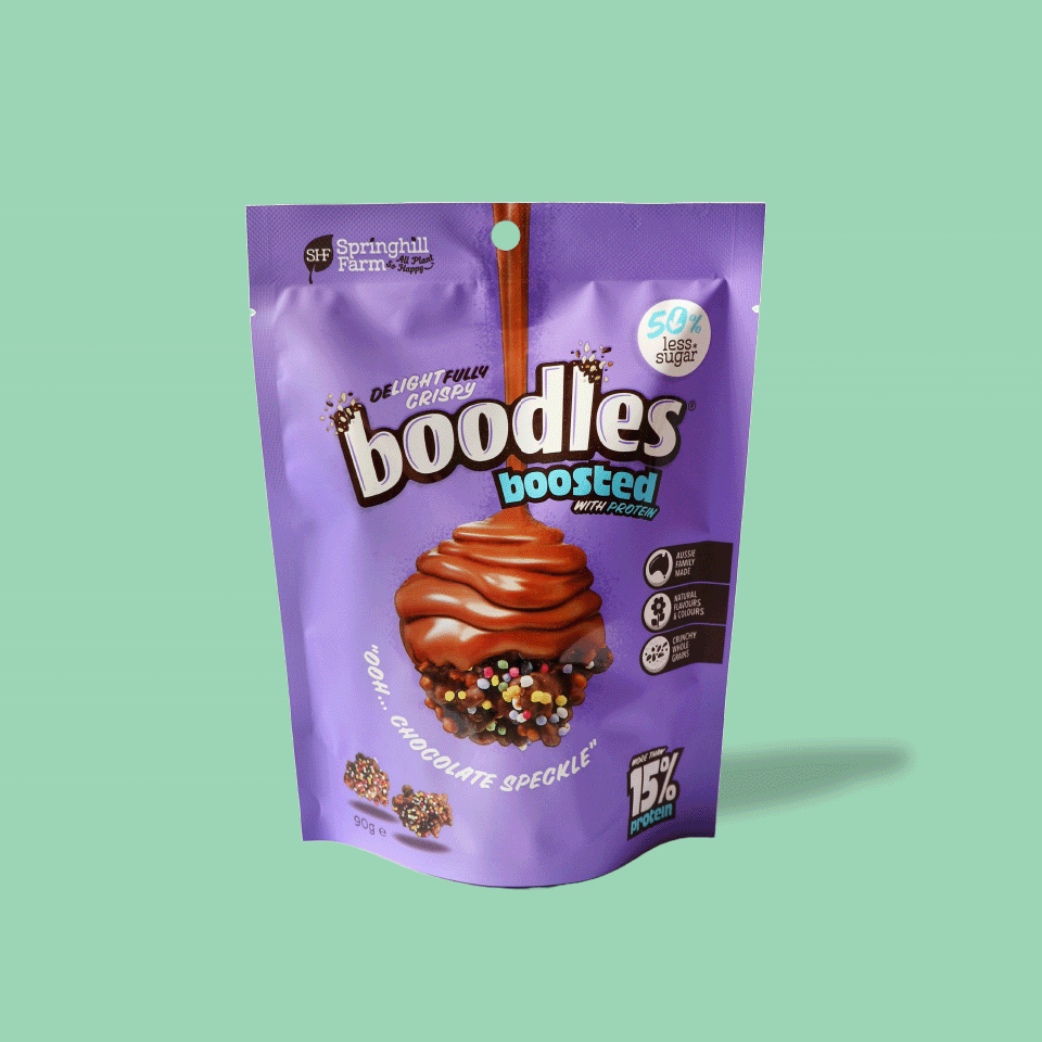 Chocolate Speckle boodles (90g x 10 pouches)